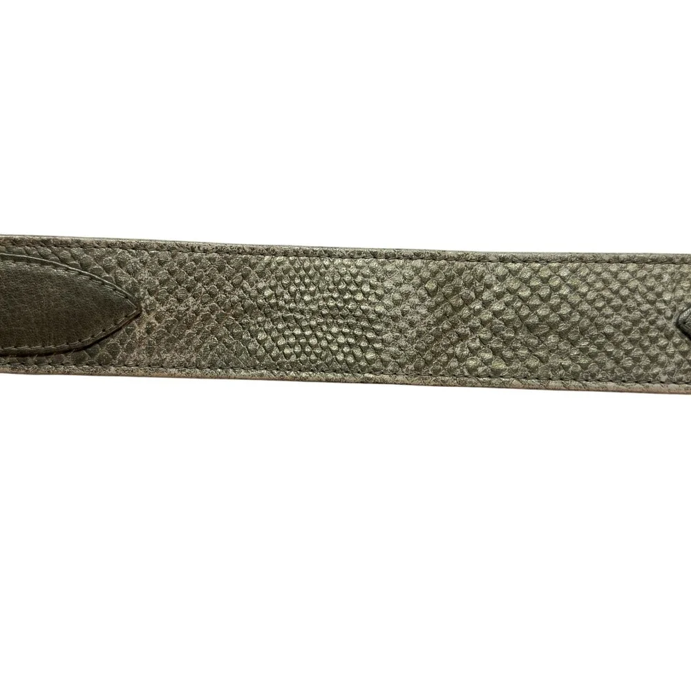 Vintage‎ Western Concho Belt Women S/M Silver Filigree Buckle Snakeskin Boho